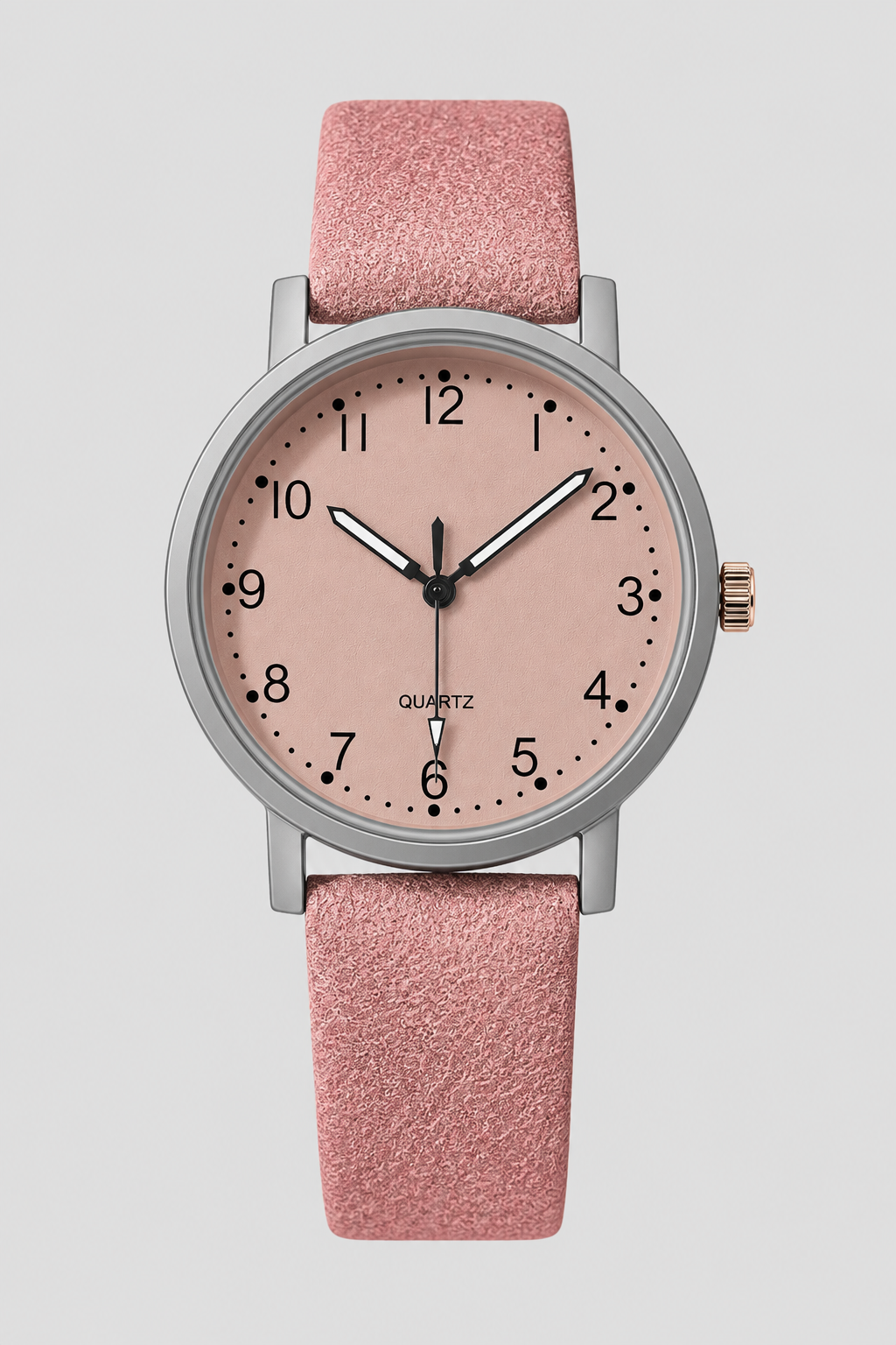 Elegant women's wrist watch featuring a classic design, comfortable brown leather strap, and clear analog display.