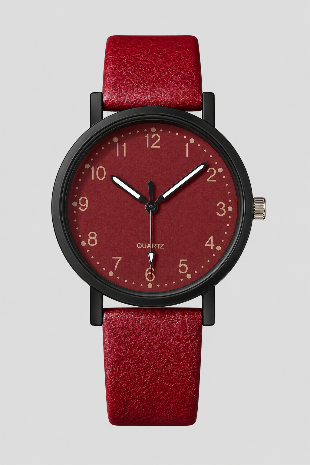 Fashionable women's watch, perfect for daily wear, showcasing a vintage aesthetic and a sleek leather band.