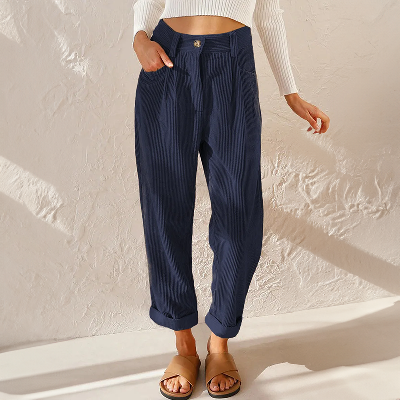 Versatile women's relaxed fit bottoms, vintage style & comfortable for everyday fashion or casual outings.