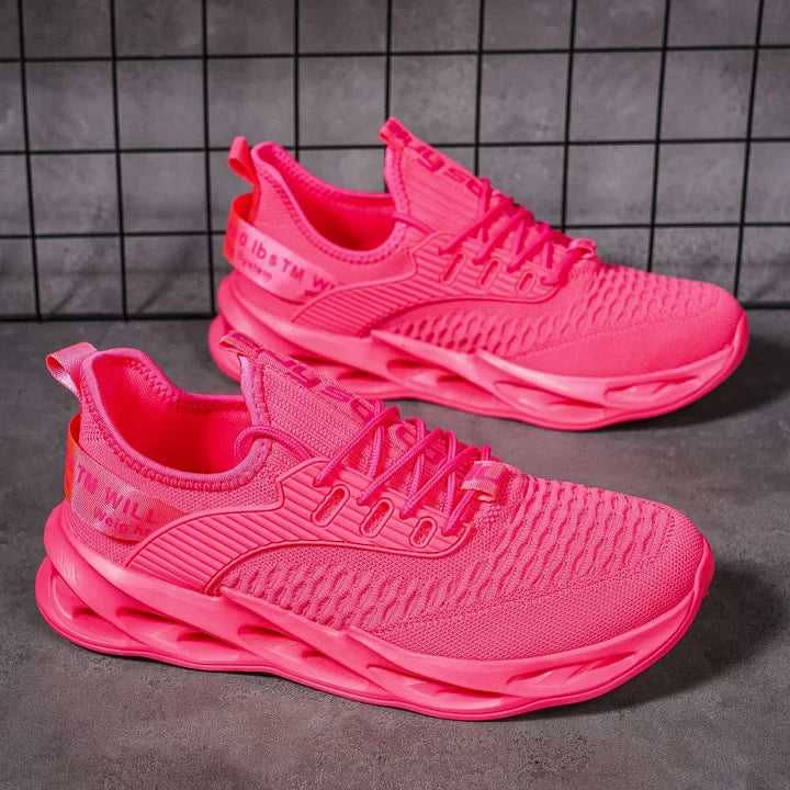 Front view of women's everyday walking sneakers, designed for flexible support & all-day comfort.