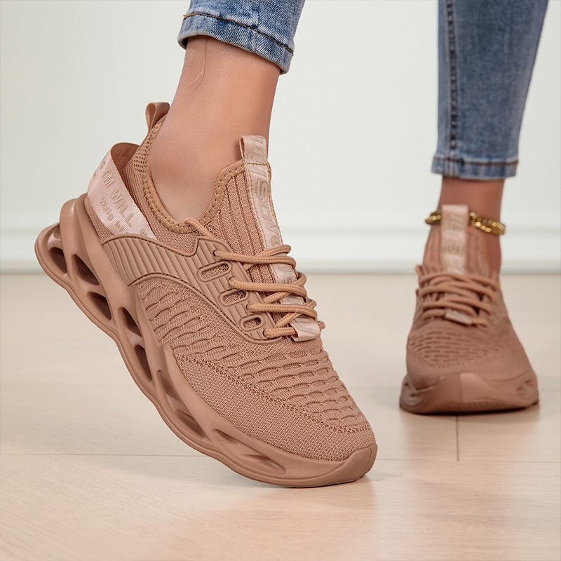 Back view of supportive women's walking sneakers, perfect for casual wear & long-lasting comfort.