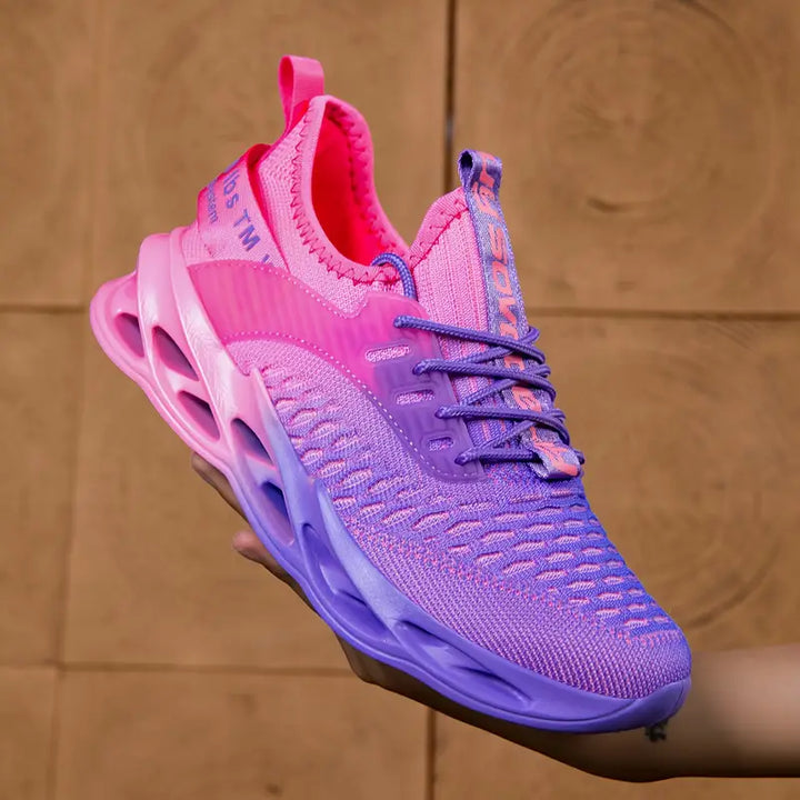 Comfortable women's athletic sneakers with flexible support, ideal for walking, casual & active wear.