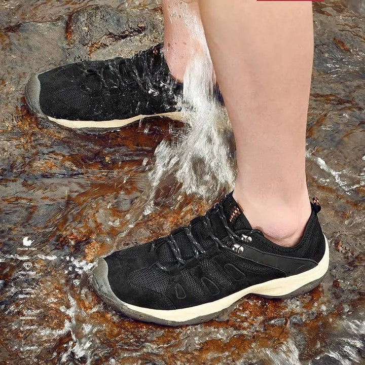 Stay dry & stable with women's waterproof hiking shoes, perfect for all-terrain wet weather & trails.