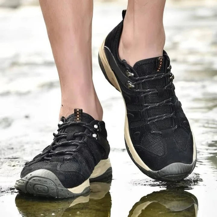 Durable women's waterproof hiking shoes. Excellent traction grip for wet weather trails & outdoor adventure.