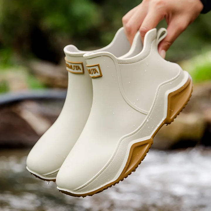 Women's waterproof slip-on outdoor boots for all-weather comfort and casual wear