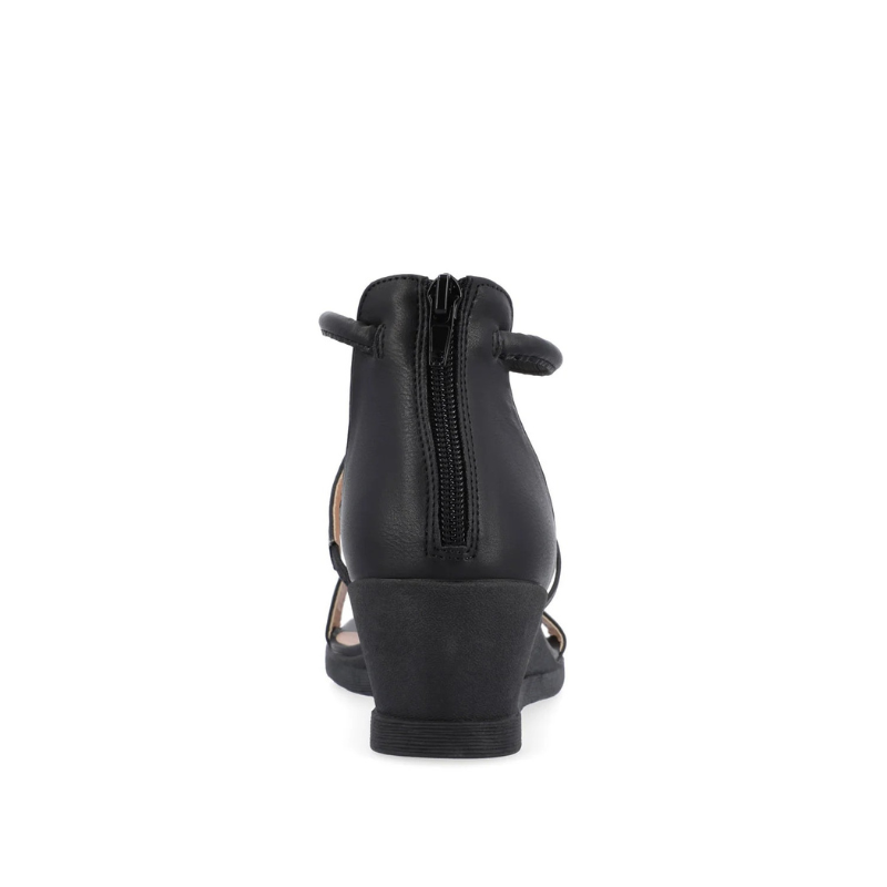 Comfortable women's wedge heel sandals, open-toe design with an adjustable ankle strap.