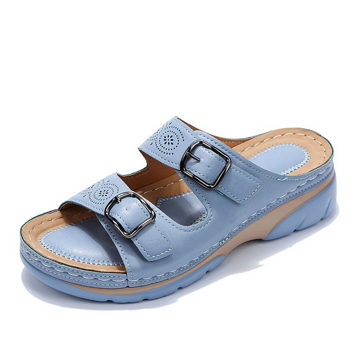 Women's wide fit orthopedic sandals with arch support for all-day comfort & foot health.
