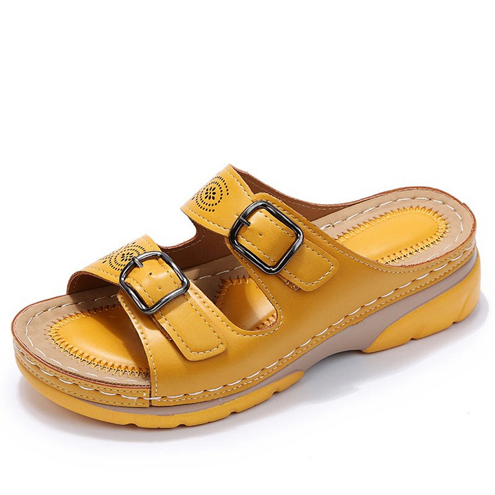 Lightweight orthopedic sandals for women, designed for wide feet & superior arch support.