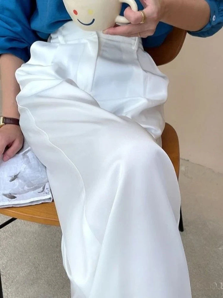 Versatile women's high waist wide leg pants, comfortable and chic for spring and summer outfits.