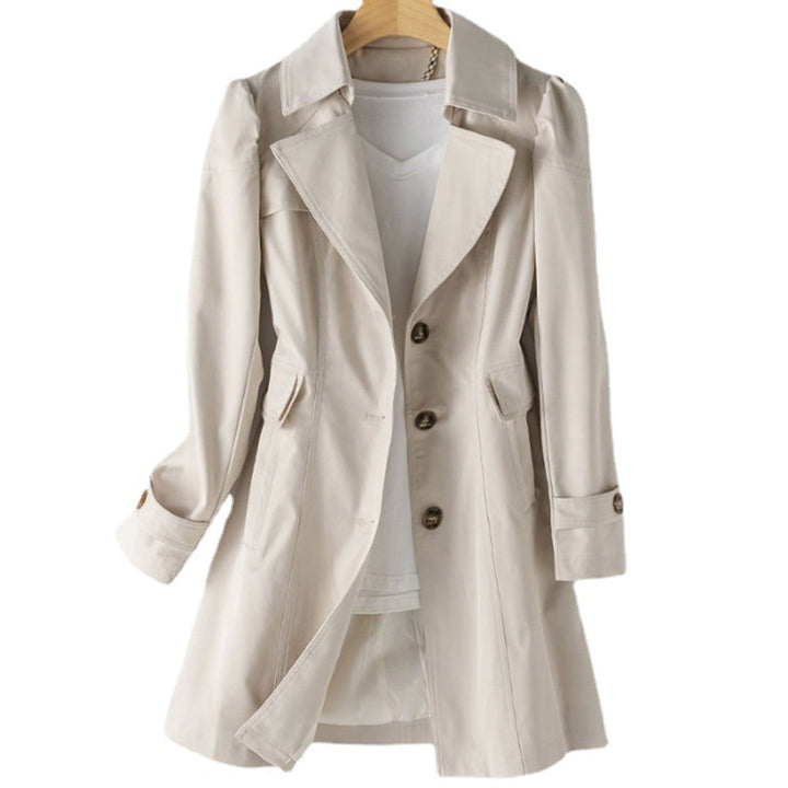 Adjustable women's windbreaker jacket with hood. Rain-resistant outerwear, perfect for active spring & fall days.