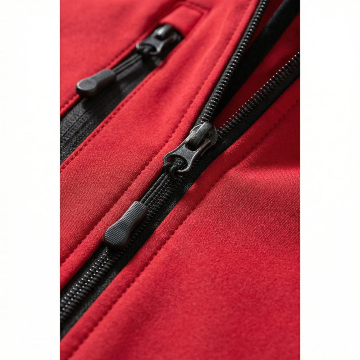 Activewear women's softshell jacket. Windproof, full zip, hooded, with secure pockets. Ideal for outdoor activities.