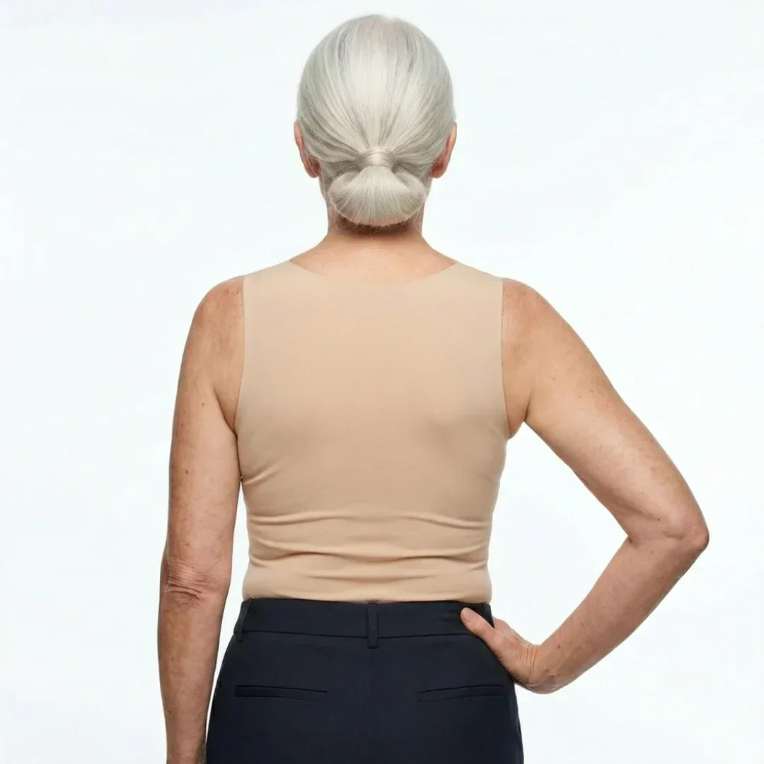 Lightweight women's built-in bra tank top, sleeveless and wire-free for summer comfort and ease.