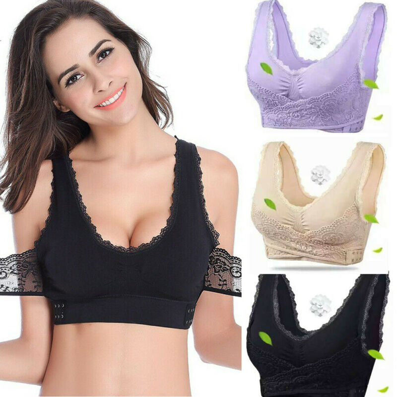 Women's wireless side closure comfort bra for everyday wear.