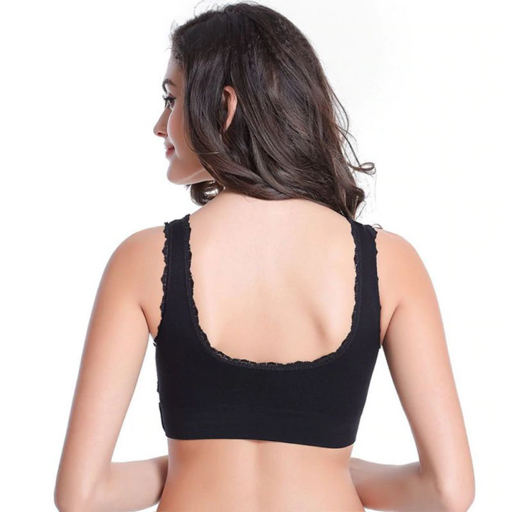 Everyday lingerie: women's wireless comfort bra with practical side closure.