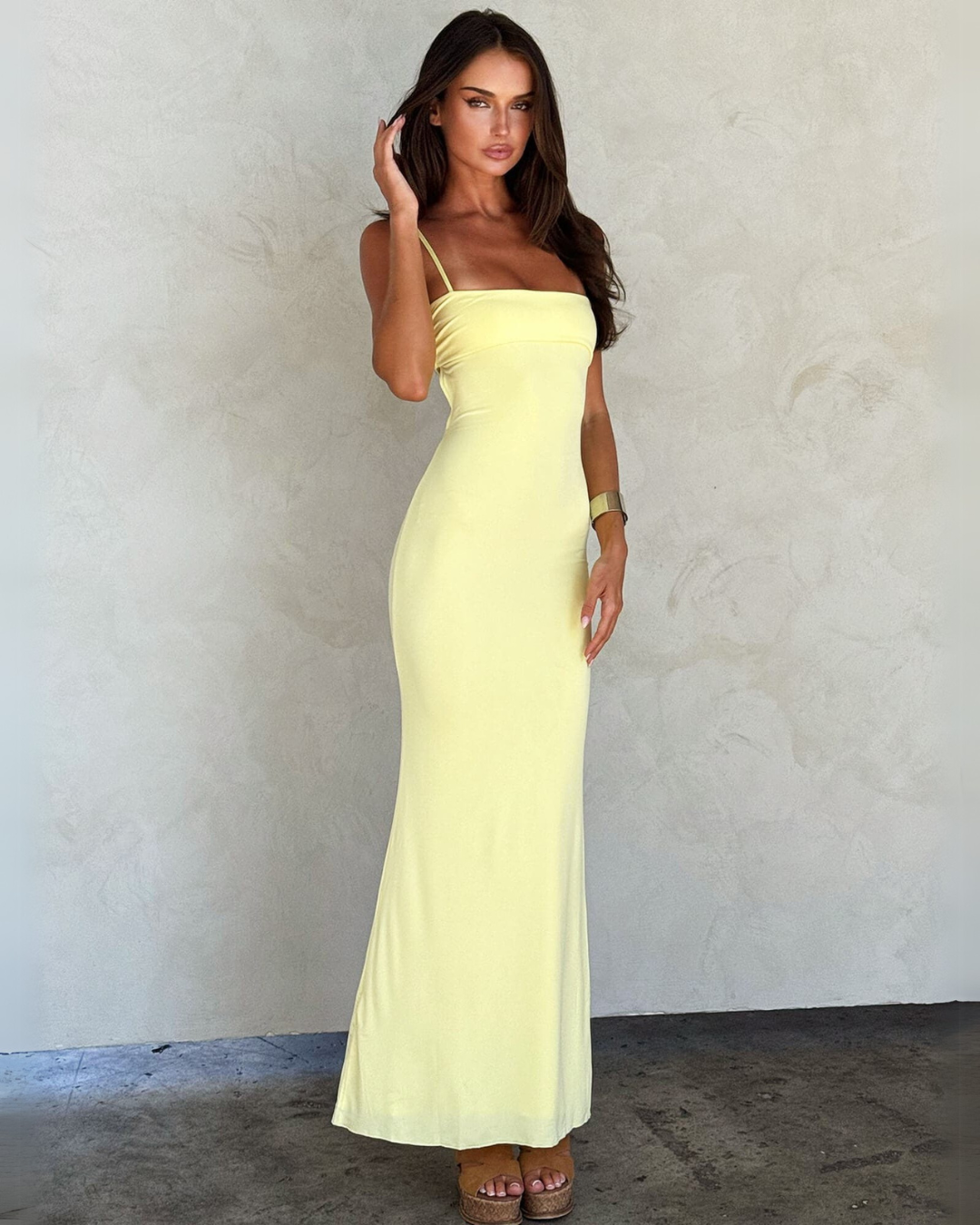 Women's Zest Hour backless maxi gown, elegant evening dress for special occasions.