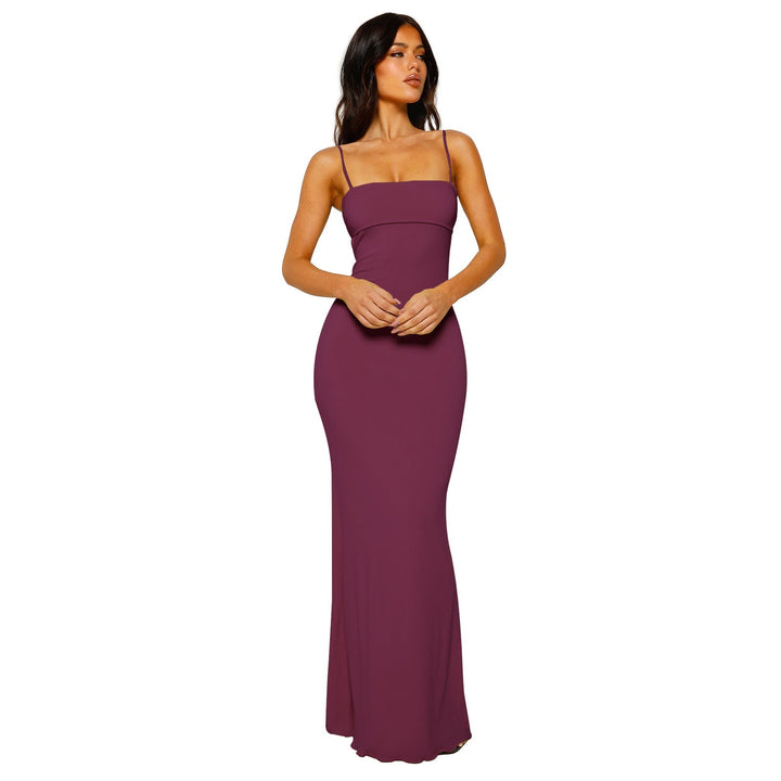 Glamorous backless evening maxi dress, perfect for women's special occasions.
