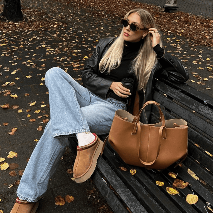 Women's Stylish Leather Handbag - Adeline - Lexians